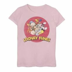 Licensed Character Girls 7-16 Looney Tunes Classic Circle Lineup Groupshot Graphic Tee