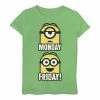 Licensed Character Girls 3-16 Minions Monday And Friday Expressions Portrait Tee -Licensed Character Shop unnamed file 14541
