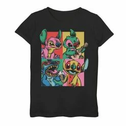 Licensed Character Disney's Lilo & Stitch Girls 7-16 Pop Art Box Up Graphic Tee