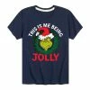 Licensed Character Boys 8-20 Dr. Seuss' The Grinch Who Stole Christmas Being Jolly Graphic Tee Navy -Licensed Character Shop unnamed file 14566