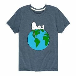 Licensed Character Boys 8-20 Peanuts Snoopy On Top Of The World Tee