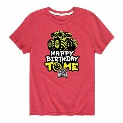 Licensed Character Boys 8-20 Hot Wheels Happy Birthday Graphic Tee Gray