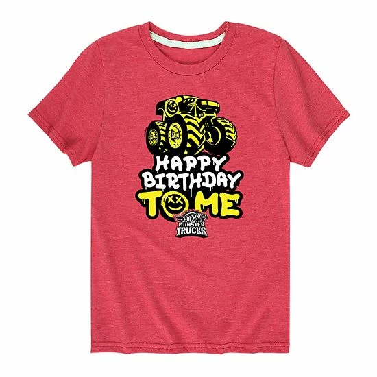 Licensed Character Boys 8-20 Hot Wheels Happy Birthday Graphic Tee Gray 3 Licensed Character Boys 8-20 Hot Wheels Happy Birthday Graphic Tee Gray