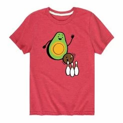 Licensed Character Boys 8-20 Avacado Bowling Tee Grey