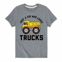 Licensed Character Boys 8-20 Just A Kid Who Loves Trucks Tee Green -Licensed Character Shop unnamed file 14613