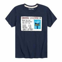 Licensed Character Boys 8-20 Pete The Cat Drivers License Graphic Tee