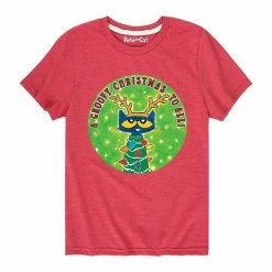 Licensed Character Boys 8-20 Pete The Cat Merry Christmas Graphic Tee