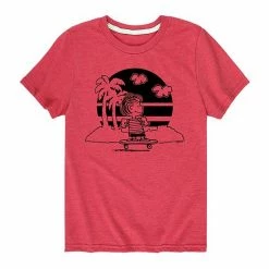 Licensed Character Boys 8-20 Peanuts Linus Skateboarding Tee