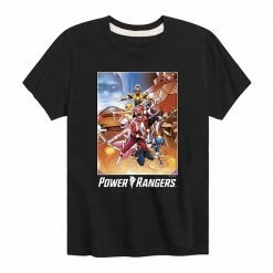 Licensed Character Boys 8-20 Power Rangers Retro Comic Book Graphic Tee