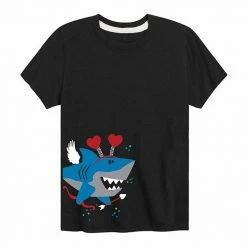 Licensed Character Boys 8-20 Valentine's Day Shark Graphic Tee