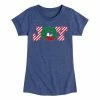 Licensed Character Girls 7-16 Peanuts Christmas Joy Wreath Graphic Tee Blue -Licensed Character Shop unnamed file 14682