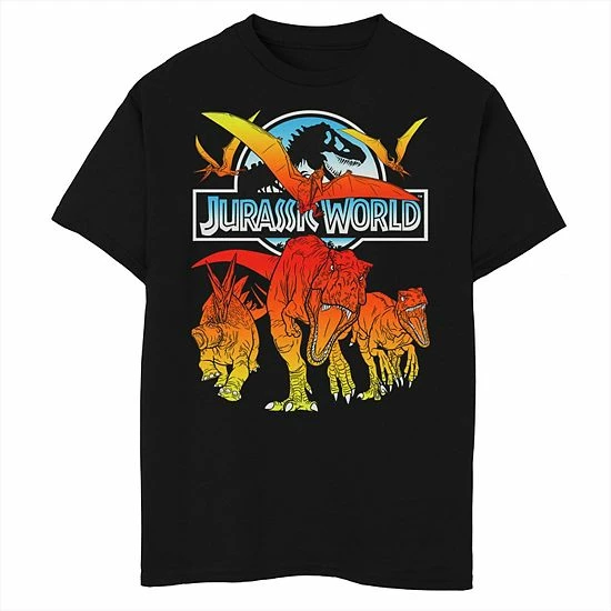 Licensed Character Boys 8-20 Jurassic World Gradient Dinosaur Chase Graphic Tee 3 Licensed Character Boys 8-20 Jurassic World Gradient Dinosaur Chase Graphic Tee