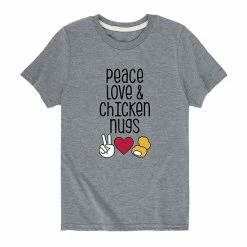 Licensed Character Boys 8-20 Peace Love Chicken Nugs Graphic Tee