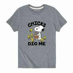 Licensed Character Boys 8-20 Peanuts Easter Chicks Dig Me Graphic Tee
