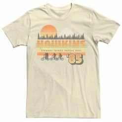 Licensed Character Men's Stranger Things Hawkins Strange Things 85 Retro Tee Light Blue -Licensed Character Shop unnamed file 1479