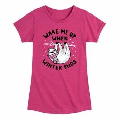 Licensed Character Girls 7-16 Winter Sloth Graphic Tee