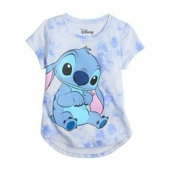 Licensed Character Disney's Stitch Girls 7-16 Tie Dye Graphic Tee