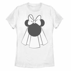 Licensed Character Juniors' Disney's Bride Veil Minnie Ears Tee White -Licensed Character Shop unnamed file 14866
