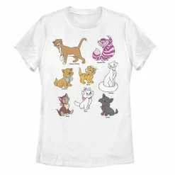 Licensed Character Disney's Mickey Mouse & Friends Juniors' Cats Portraits Graphic Tee Athletic Heather -Licensed Character Shop unnamed file 14869