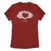 Licensed Character Juniors' ©Disney Mickey Mouse Heart Hands In Love Graphic Tee Black -Licensed Character Shop unnamed file 14874