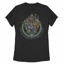 Licensed Character Juniors' Marvel Black Panther: Wakanda Forever Squad Triangles Portrait Graphic Tee -Licensed Character Shop unnamed file 14881
