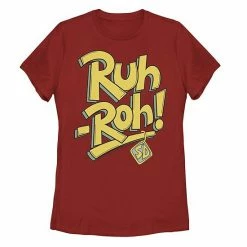Licensed Character Juniors' Scooby-Doo Ruh-Roh Big Text Tee Red
