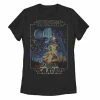 Licensed Character Juniors'Star Wars Que La Fuerza Be With You Poster Tee Navy -Licensed Character Shop unnamed file 14886
