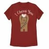 Licensed Character Juniors' Star Wars Valentines "I Chews You" Chewbacca Tee -Licensed Character Shop unnamed file 14986