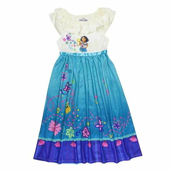 Licensed Character Disney's Encanto Mirabel Girls 4-8 "Encanto Garden" Fantasy Gown Nightgown 3 Licensed Character Disney's Encanto Mirabel Girls 4-8 "Encanto Garden" Fantasy Gown Nightgown