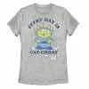 Licensed Character Disney / Pixar's Toy Story Aliens Juniors' Every Day Is Cat-urday Tee -Licensed Character Shop unnamed file 15188