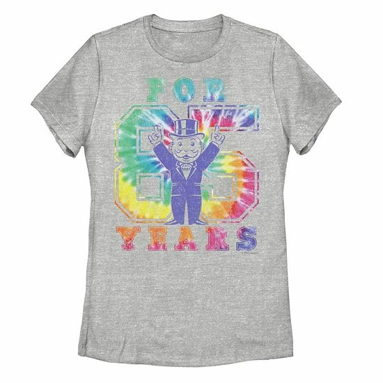 Licensed Character Juniors Monopoly 85 Years Tie Dye Logo Tee 3 Licensed Character Juniors Monopoly 85 Years Tie Dye Logo Tee
