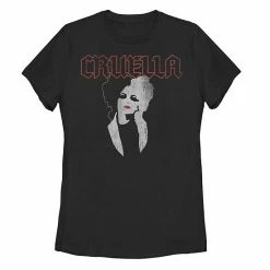 Licensed Character Disney's Cruella Juniors' Dark Portrait Tee