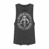 Licensed Character Juniors' Star Wars The Mandalorian Bounty Hunter Stamp Muscle Tank Top -Licensed Character Shop unnamed file 15280