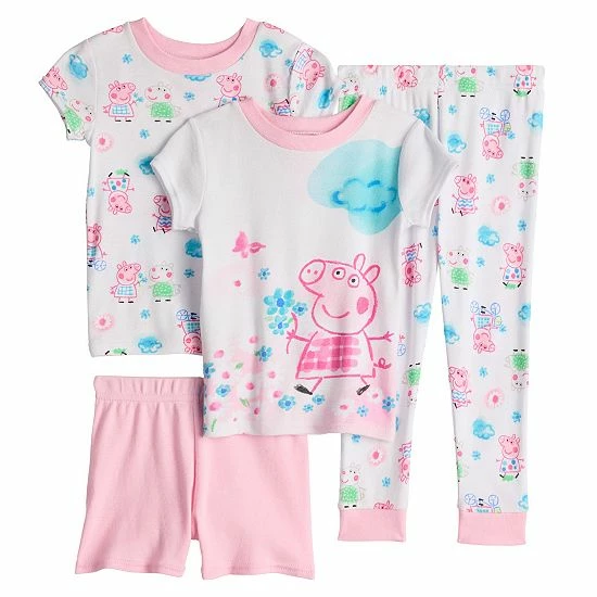 Licensed Character Toddler Girl Peppa Pig Tops & Bottoms Pajama Set 3 Licensed Character Toddler Girl Peppa Pig Tops & Bottoms Pajama Set