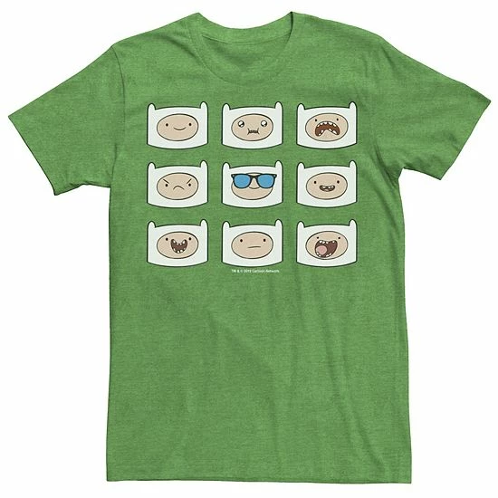 Licensed Character Men's Adventure Time Finn's Many Faces Grid Tee Charcoal 7 Licensed Character Men's Adventure Time Finn's Many Faces Grid Tee Charcoal - Image 5