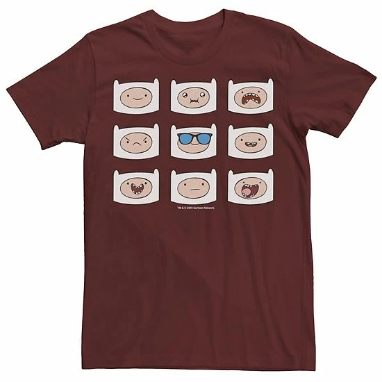 Licensed Character Men's Adventure Time Finn's Many Faces Grid Tee Charcoal 12 Licensed Character Men's Adventure Time Finn's Many Faces Grid Tee Charcoal - Image 10