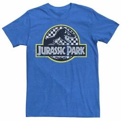 Licensed Character Men's Jurassic Park Checkered Classic Logo Tee -Licensed Character Shop unnamed file 15601