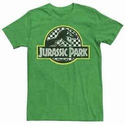 Licensed Character Men's Jurassic Park Checkered Classic Logo Tee -Licensed Character Shop unnamed file 15602