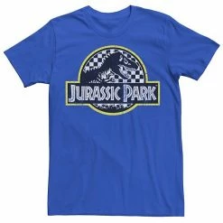 Licensed Character Men's Jurassic Park Checkered Classic Logo Tee -Licensed Character Shop unnamed file 15603
