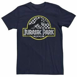 Licensed Character Men's Jurassic Park Checkered Classic Logo Tee -Licensed Character Shop unnamed file 15604