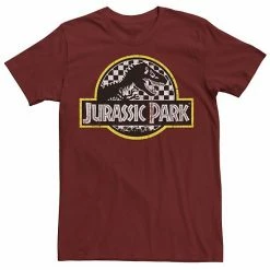 Licensed Character Men's Jurassic Park Checkered Classic Logo Tee -Licensed Character Shop unnamed file 15607