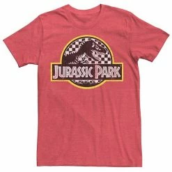 Licensed Character Men's Jurassic Park Checkered Classic Logo Tee -Licensed Character Shop unnamed file 15608