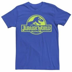 Licensed Character Men's Jurassic World Neon Green Classic Logo Tee Charcoal Heather -Licensed Character Shop unnamed file 15619