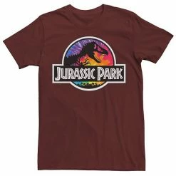 Licensed Character Men's Jurassic Park Tie Dye Classic Logo Graphic Tee Red Heather -Licensed Character Shop unnamed file 15666