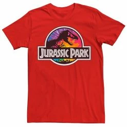Licensed Character Men's Jurassic Park Tie Dye Classic Logo Graphic Tee Red Heather -Licensed Character Shop unnamed file 15667