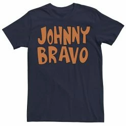 Licensed Character Men's Cartoon Network Johnny Bravo Logo Tee Navy