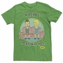 Licensed Character Men's Beavis And Butt-Head "Nachos Yeah Nachos" Portrait Tee Navy Heather -Licensed Character Shop unnamed file 15692