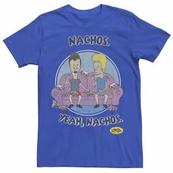 Licensed Character Men's Beavis And Butt-Head "Nachos Yeah Nachos" Portrait Tee Navy Heather -Licensed Character Shop unnamed file 15696