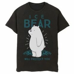 Licensed Character Men's Cartoon Network We Bare Bears Ice Bear Will Protect You Tee Athletic Heather -Licensed Character Shop unnamed file 15719