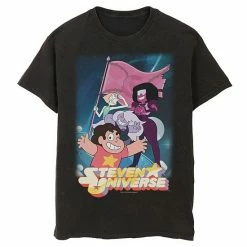Licensed Character Men's Cartoon Network Steven Universe Team Flag Poster Tee Charcoal Heather -Licensed Character Shop unnamed file 15757